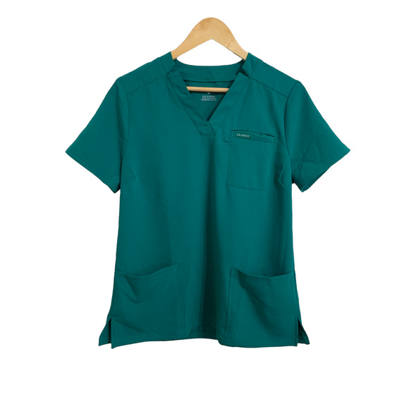 Jaanuu women's relaxed 3 pocket top‎ hunter green size Large NWT - Picture 2 of 3